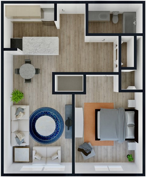 T-A1 Floor Plan at Palm Gardens @ Biscayne Gardens, Florida